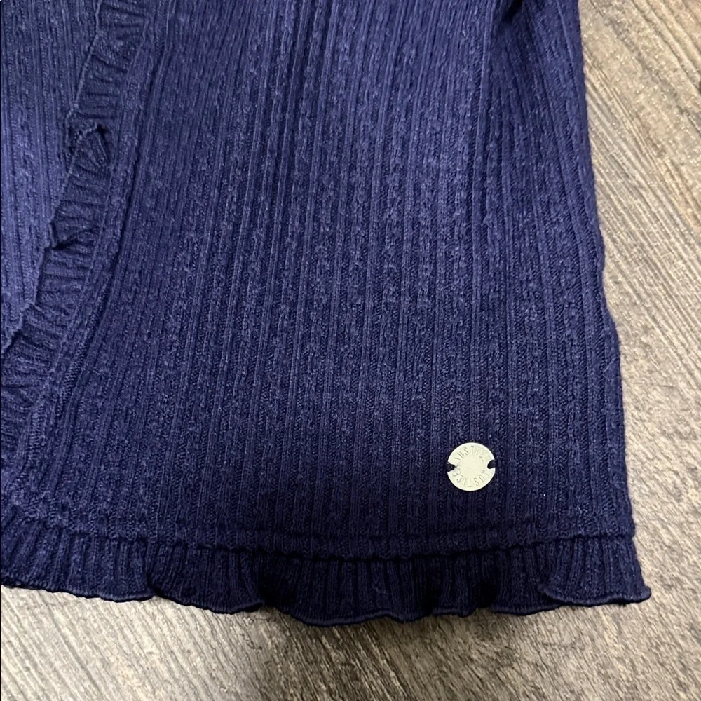 2 pc Justice Dark Blue Ruffle Cardigan set for kids